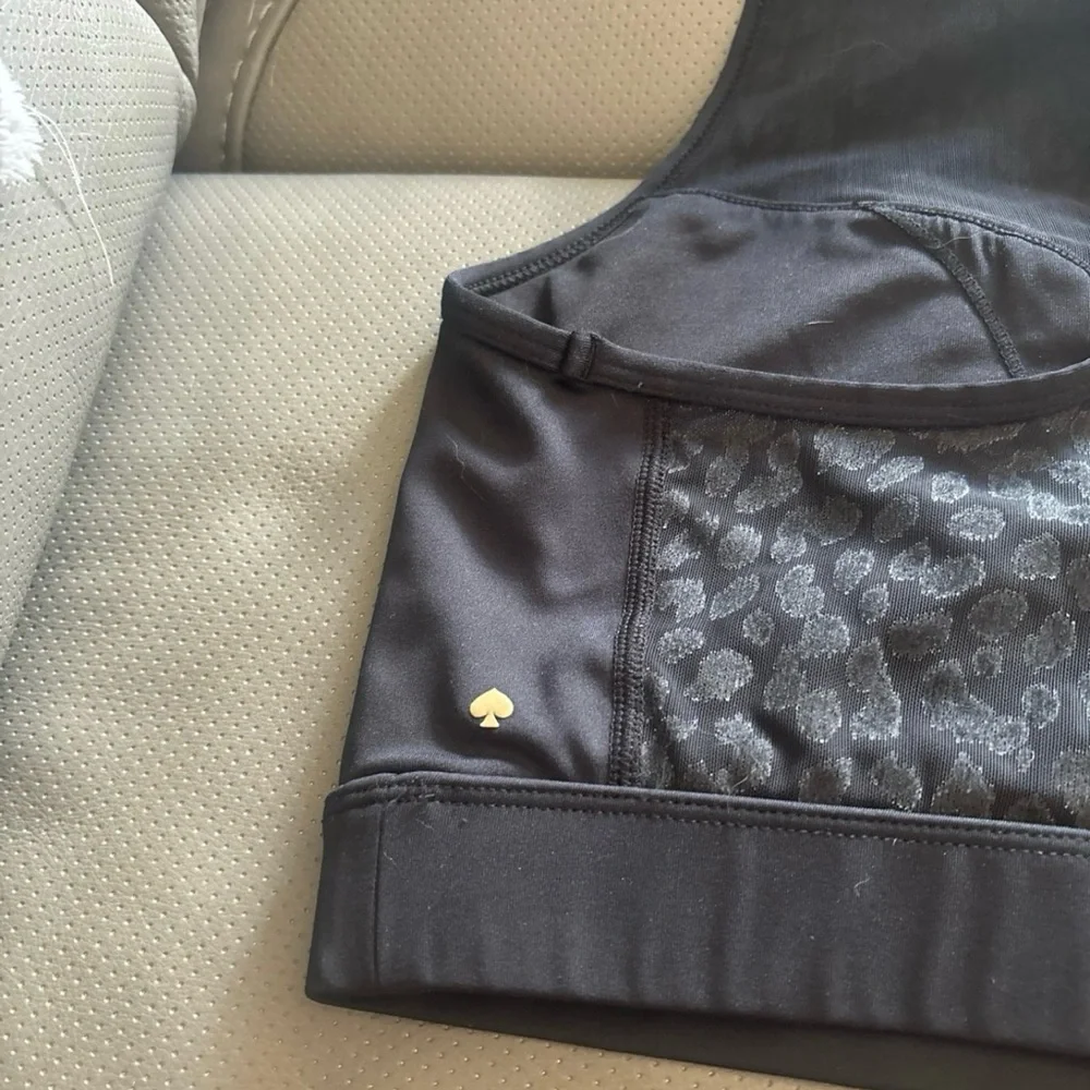 Kate Spade Black Sports Bra with Mesh Detail - Picture 5 of 5